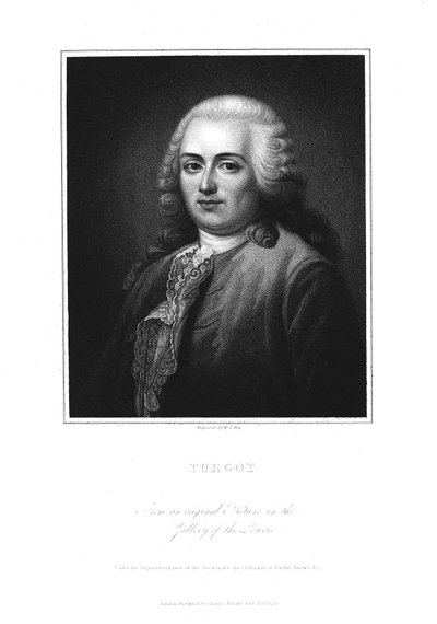 Anne Robert Jacques Turgot, Franse politicus en econoom, begin 19e eeuw door William Thomas Fry