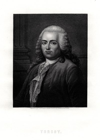 Turgot, Franse staatsman en econoom, 19e eeuw door William Thomas Fry