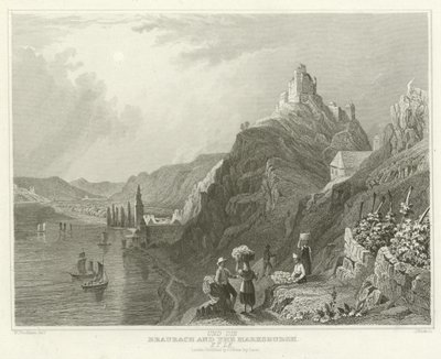 Braubach en de Marksburgh door William Tombleson