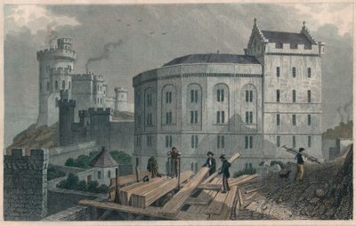Oostkant van de Bridewell en Huis van de Gevangenisdirecteur, Edinburgh door William Tombleson