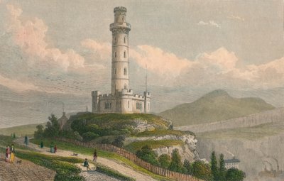 Nelsons Monument, Calton Hill, Edinburgh, ca. 1830 door William Tombleson