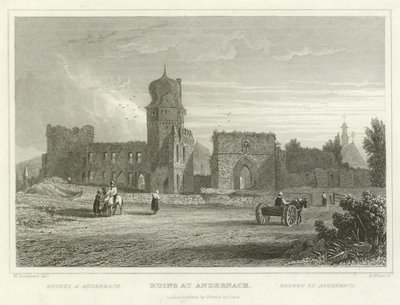 Ruïnes bij Andernach door William Tombleson