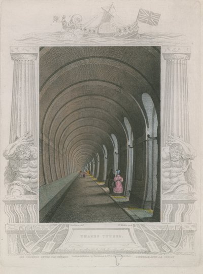 De Thames-tunnel door William Tombleson