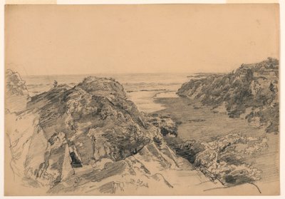 Tekening, Paradijs en Vagevuur, Middletown, Rhode Island, ca. 1875-80 door William Trost Richards