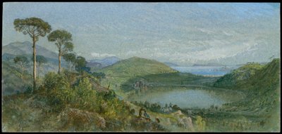 Lago Avernus, ca. 1867-70 (aquarel) door William Trost Richards