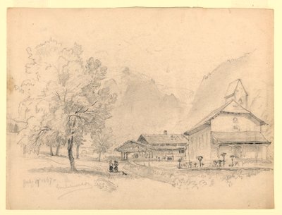 Landschap, Grindelwald, Zwitserland door William Trost Richards