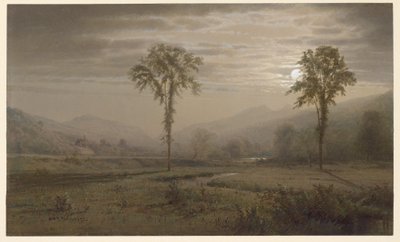 Maanlicht op Mount Lafayette, New Hampshire door William Trost Richards