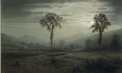 Maanlicht op Mount Lafayette, New Hampshire door William Trost Richards