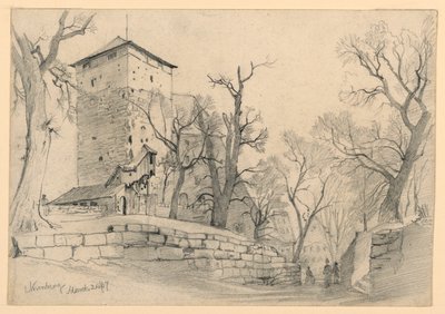 Kasteel van Neurenberg, Duitsland door William Trost Richards