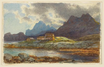 Studie van landschap, Noorwegen door William Trost Richards