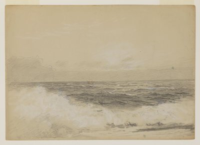 Studie van golven door William Trost Richards