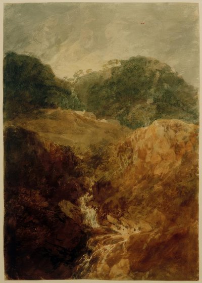 Een bergstroom: Hoofd van Derwentwater(?) door Joseph Mallord William Turner
