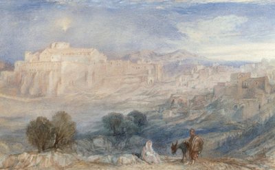 Bethlehem - De vlucht naar Egypte door Joseph Mallord William Turner