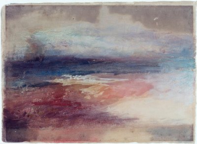 Kustzicht bij zonsondergang door Joseph Mallord William Turner