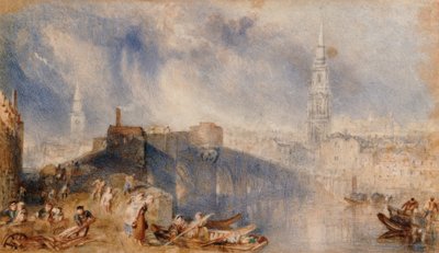 Inverness, vanaf de overkant van de Rivier Ness door Joseph Mallord William Turner