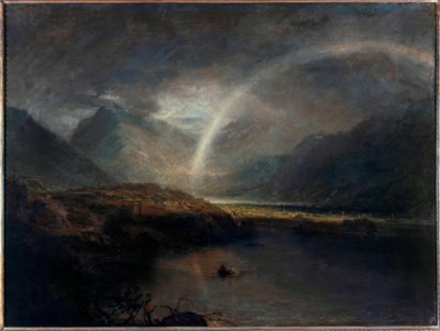 Lake Buttermere, met een deel van Cromackwater, Cumberland, een bui door Joseph Mallord William Turner