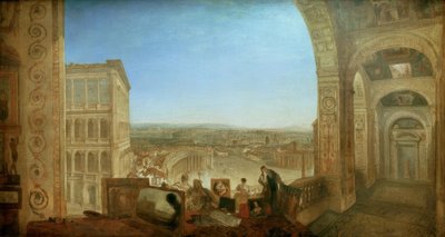 Rome, vanaf het Vaticaan. Raffaelle vergezeld door La Fornari door Joseph Mallord William Turner