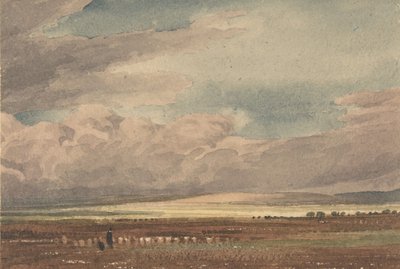 Salisbury Plain met Old Sarum in de verte, Wiltshire, 1810-62 door Joseph Mallord William Turner