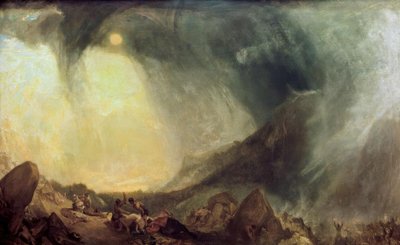 Sneeuwstorm: Hannibal en zijn leger steken de Alpen over door Joseph Mallord William Turner