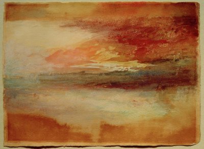 Zonsondergang aan de Kust bij Margate (?) door Joseph Mallord William Turner