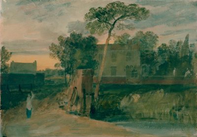 Syon Ferry House, Isleworth, Zonsondergang door Joseph Mallord William Turner