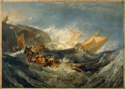 Het wrak van een transportschip door Joseph Mallord William Turner