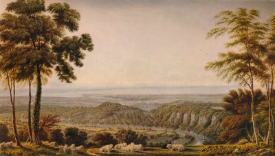 Uitzicht vanaf de Wyndd Cliff, nabij Chepstow - Ochtend door Joseph Mallord William Turner