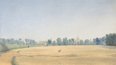 Uitzicht op University Park kijkend naar New College, Oxford, na 1825 door Joseph Mallord William Turner