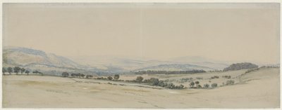 Heuvellandschap in Northumberland door William Turner of Oxford