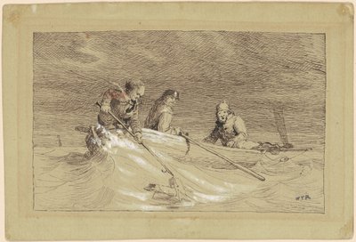 Studie voor "Shad Fishing" door William Tylee Ranney
