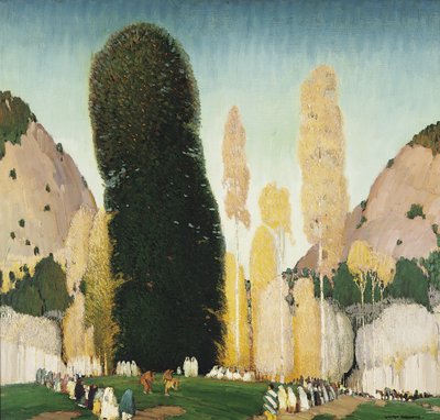 Een bergceremonie, c.1930 door William Victor Higgins