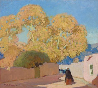 Canyon Drive, Santa Fe, ca. 1914 door William Victor Higgins