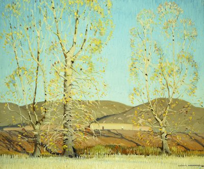 November - Landschap op het platteland door William Victor Higgins