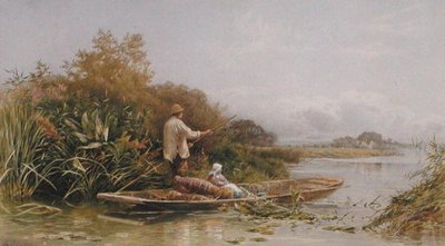 Palingvangers op de Theems, ca. 1870 door William W. Gosling
