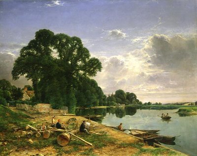 Op de Theems, c.1870 door William W. Gosling