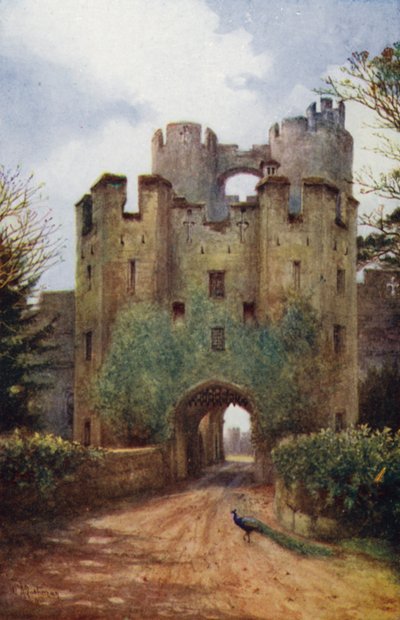 Warwick Castle: ophaalbrug en valhek door William W. Quatremain