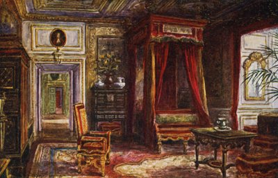 Warwick Castle: slaapkamer van koningin Anne door William W. Quatremain