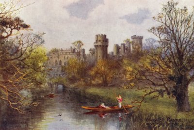 Warwick Castle vanaf de brug door William W. Quatremain