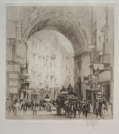 Arco San Carlo, Napels door William Walcot