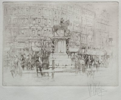 Charing Cross: Het standbeeld van Karel I door William Walcot