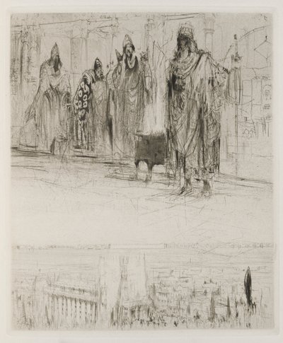 Herodias: Pagina 13, De tetrarch werd verwacht door verschillende Galileeërs, de meester van de schriftgeleerden, de chef van de landbeheerder, de manager van de zoutmijnen, en een Jood uit Babylon die zijn troepen te paard aanvoerde door William Walcot