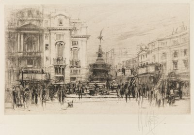 Londenset: Piccadilly Circus (met Criterion Theatre) door William Walcot