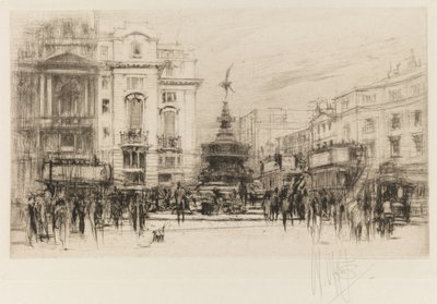 Londense Set: Piccadilly Circus met Criterion Theatre, 1924 door William Walcot