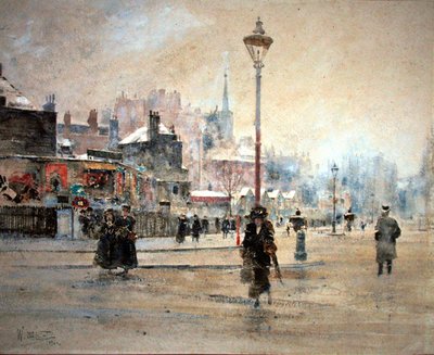 Londen in de Winter door William Walcot