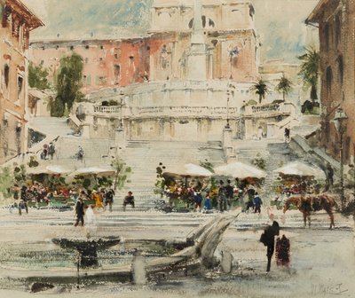Rome: Piazza di Spagna, 1909 door William Walcot