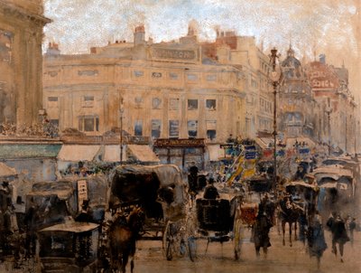 Spitsuur, Oxford Circus door William Walcot