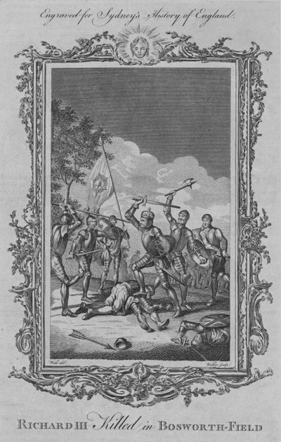 Richard III Gedood in Bosworth-Field, 1773 door William Walker