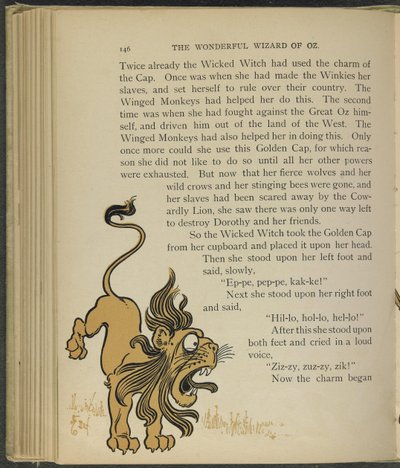 Illustratie uit "De wonderbaarlijke tovenaar van Oz" door Lyman Frank Baum door William Wallace Denslow