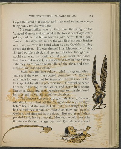 Illustratie uit "De wonderbaarlijke tovenaar van Oz" door Lyman Frank Baum door William Wallace Denslow