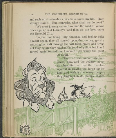 Illustratie uit "De wonderbaarlijke tovenaar van Oz" door Lyman Frank Baum door William Wallace Denslow